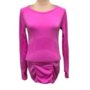 Diadora Diadry Long Sleeve Running Active Top Size Medium Hot Pink